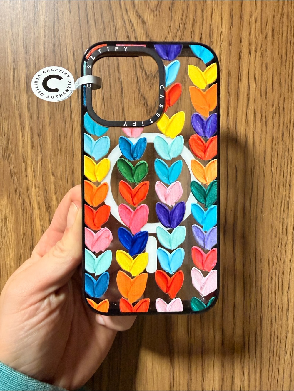 Casetify Rainbow Heart Rows Phone iPhone 13 Pro Case